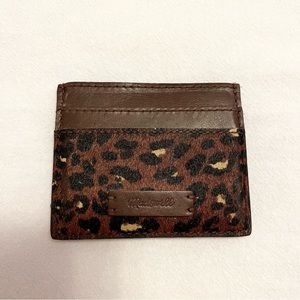 Madewell Leopard Leather Card Case